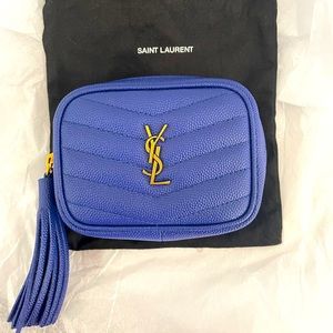 YSL Mini Lou 100% Authentic and verified by Poshmark. Sapphire Blue 💙